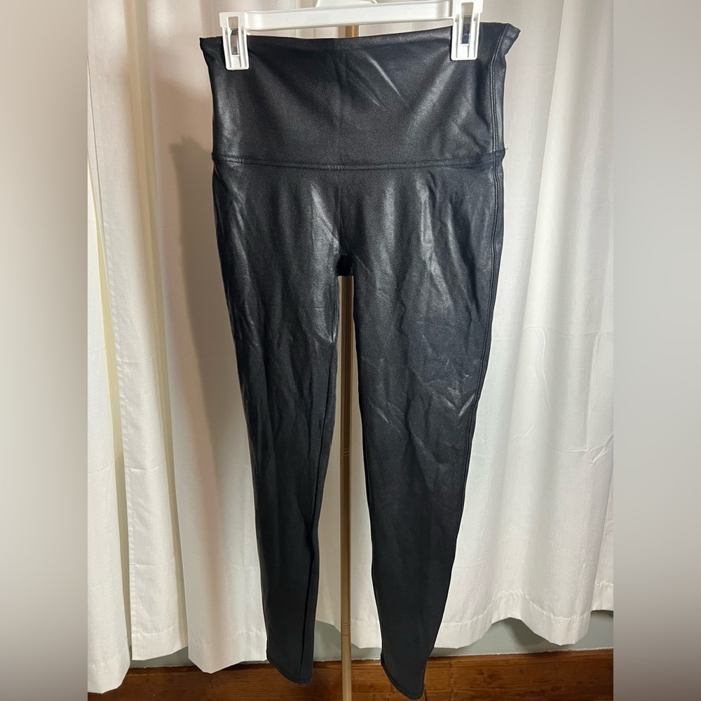 Spanx Black Faux Leather Leggings